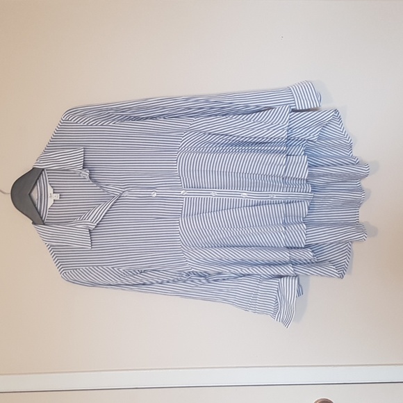 Ripe boho romantic gypsy blue and white double layered maternity shirt - Picture 2 of 8